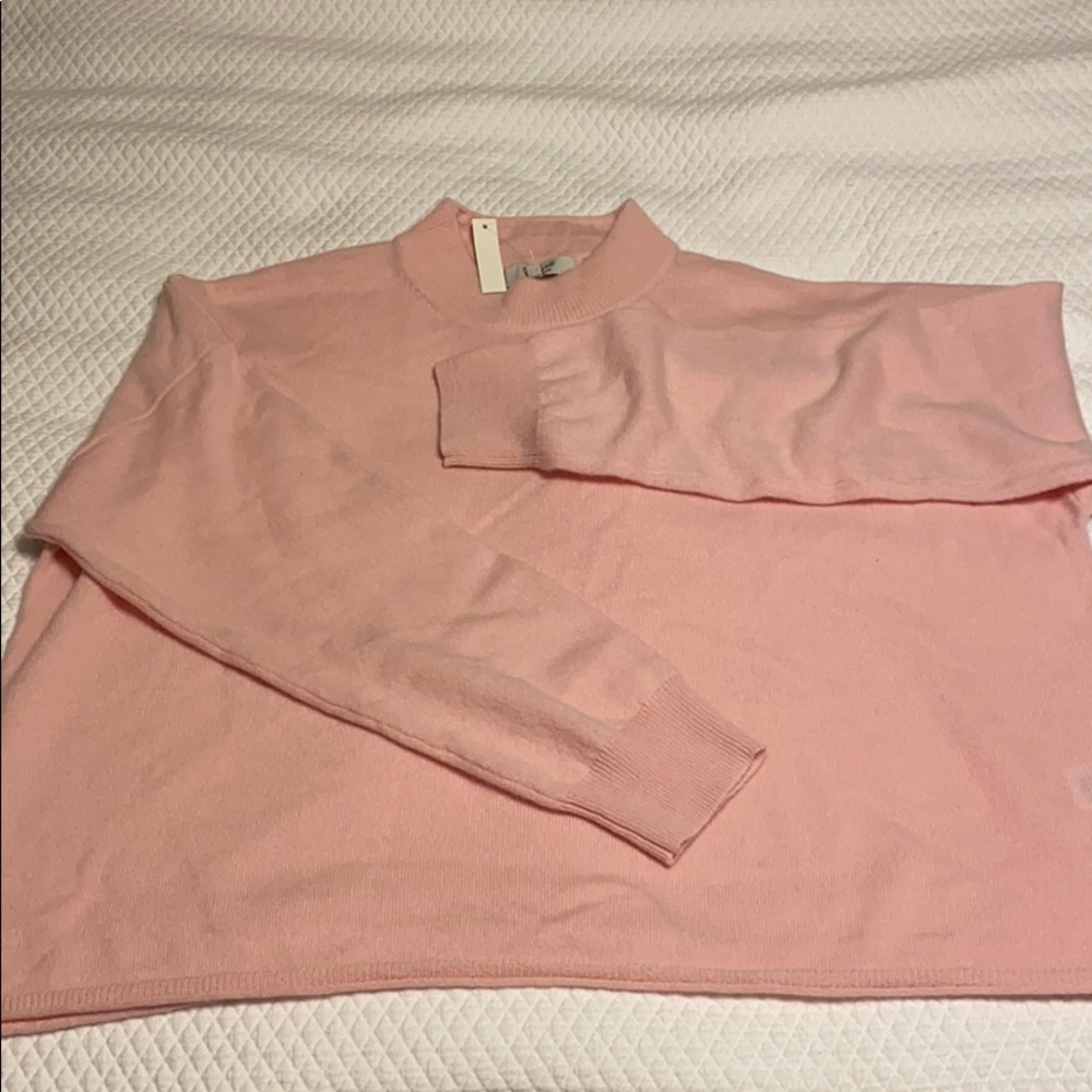 Madewell Cashmere Mockneck Sweater Pink Sorbet XXL
